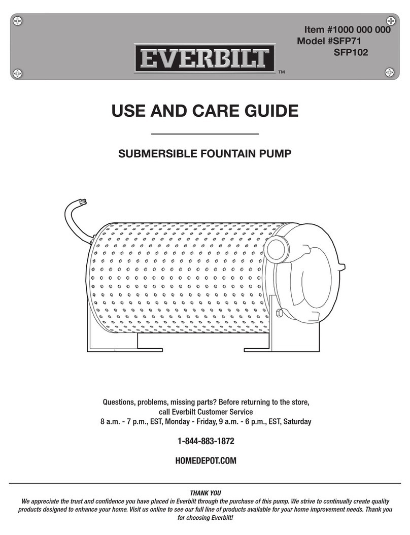 Everbilt SFP71 Use and care guide