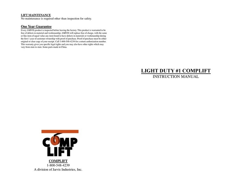 Jarvis COMPLIFT LIGHT DUTY 1 instruction manual