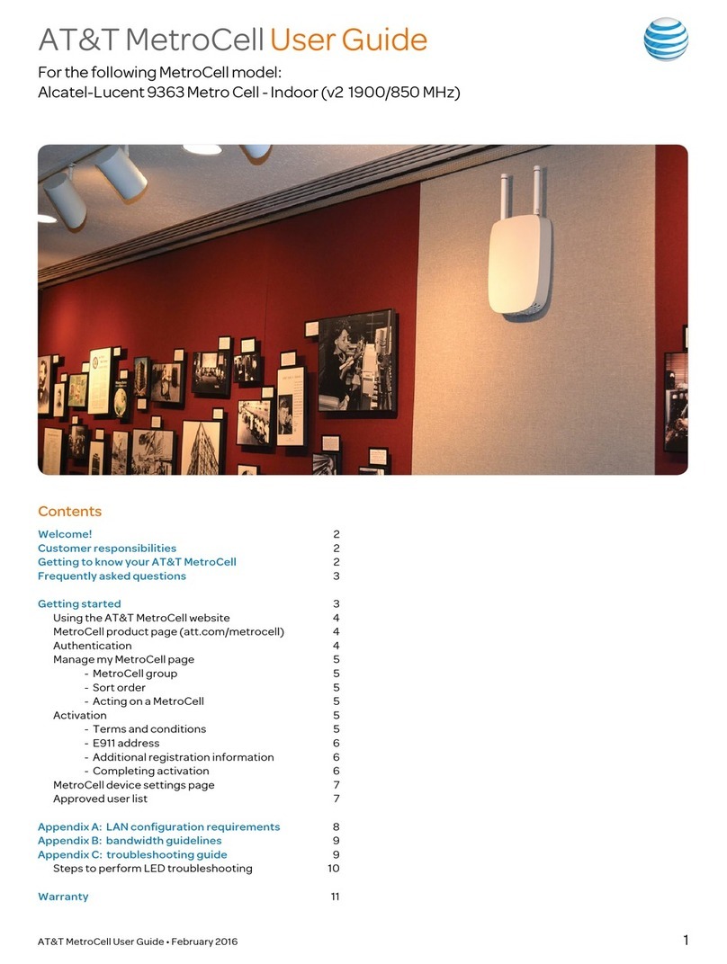 Alcatel-Lucent AT&T 9363 Metro Cell User manual