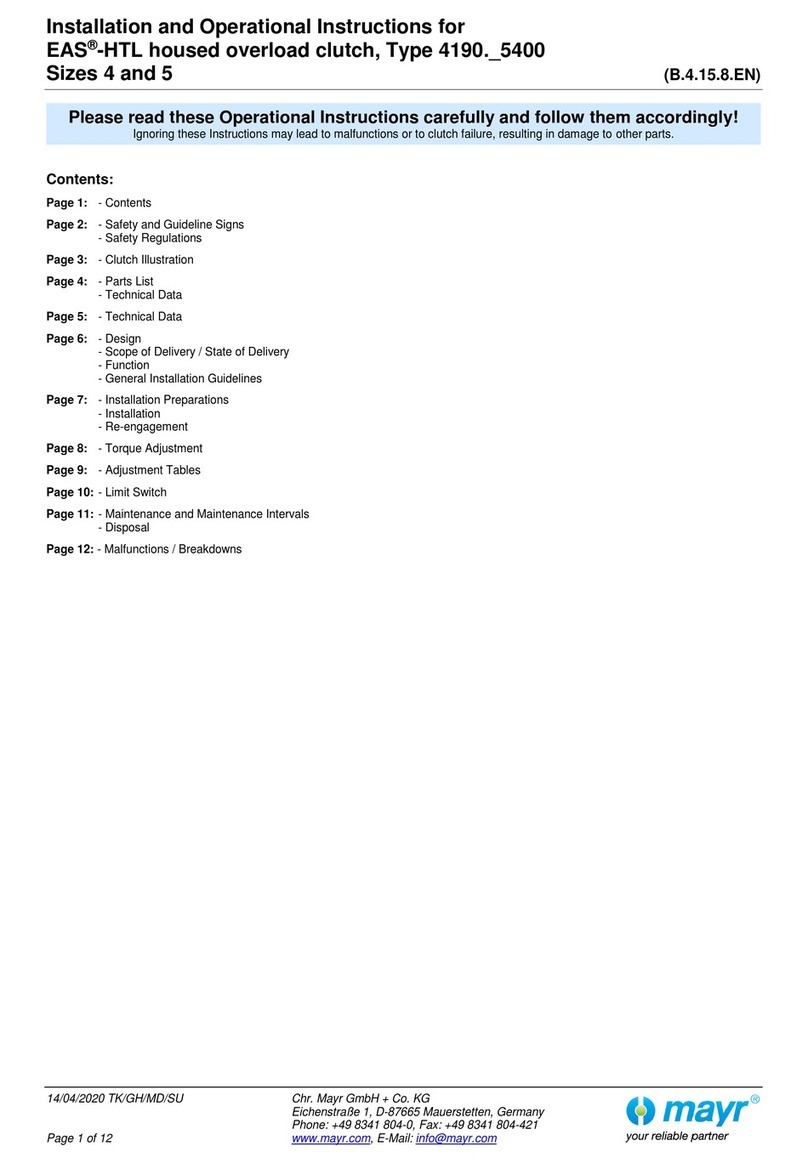 Mayr EAS-HTL 4190. 5400 Series Quick start guide