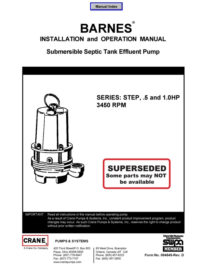 Crane BARNES STEP Series Installation and operation manual