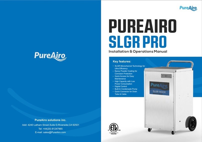 PureAiro SLGR PRO Installation & operation manual