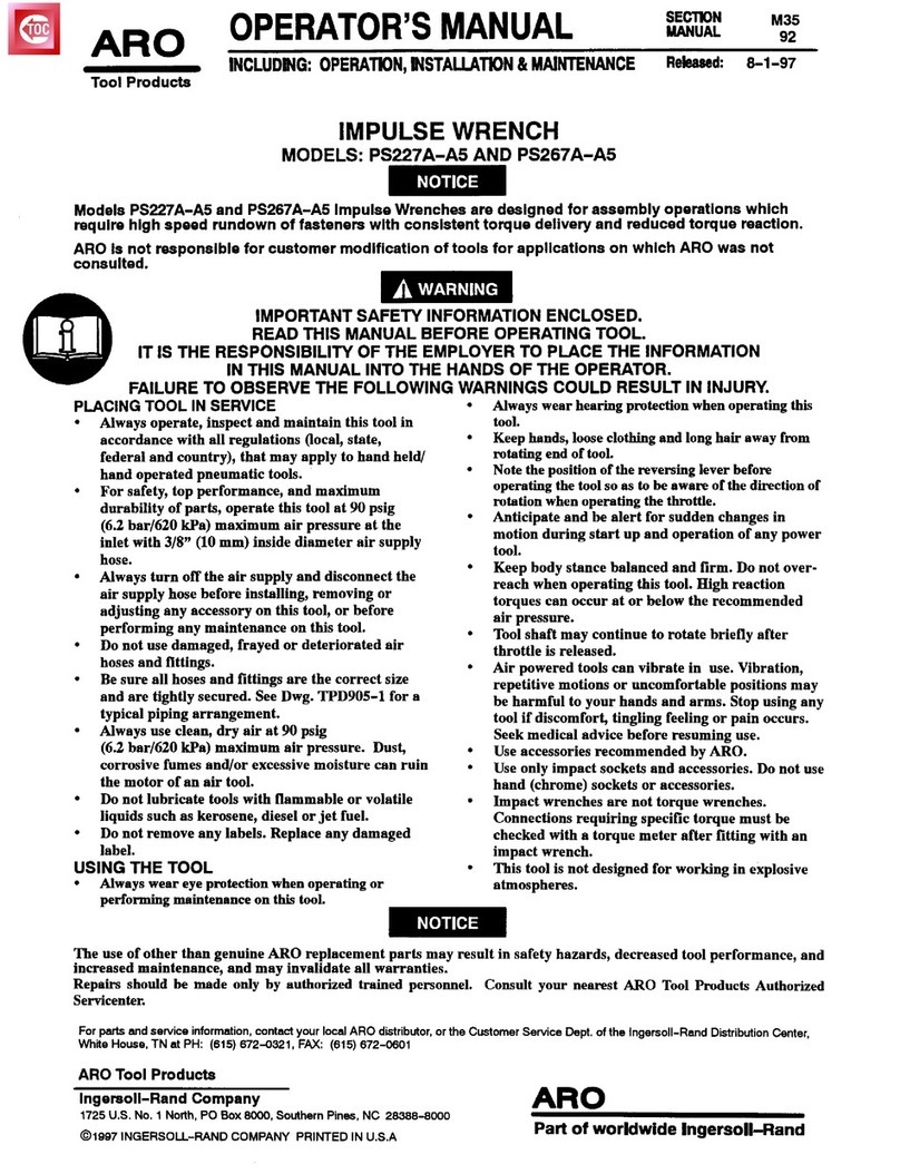 Ingersoll-Rand ARO PS227A-A5 Operator's manual