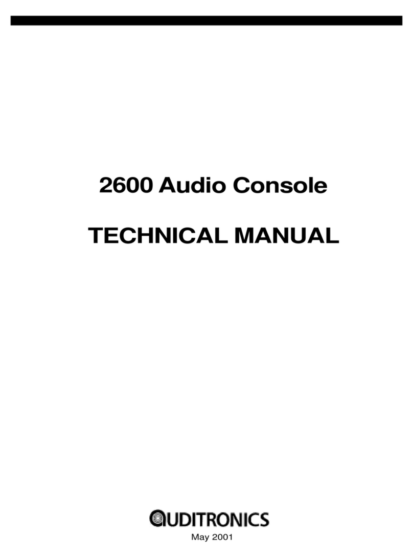 Auditronics 2600 User manual