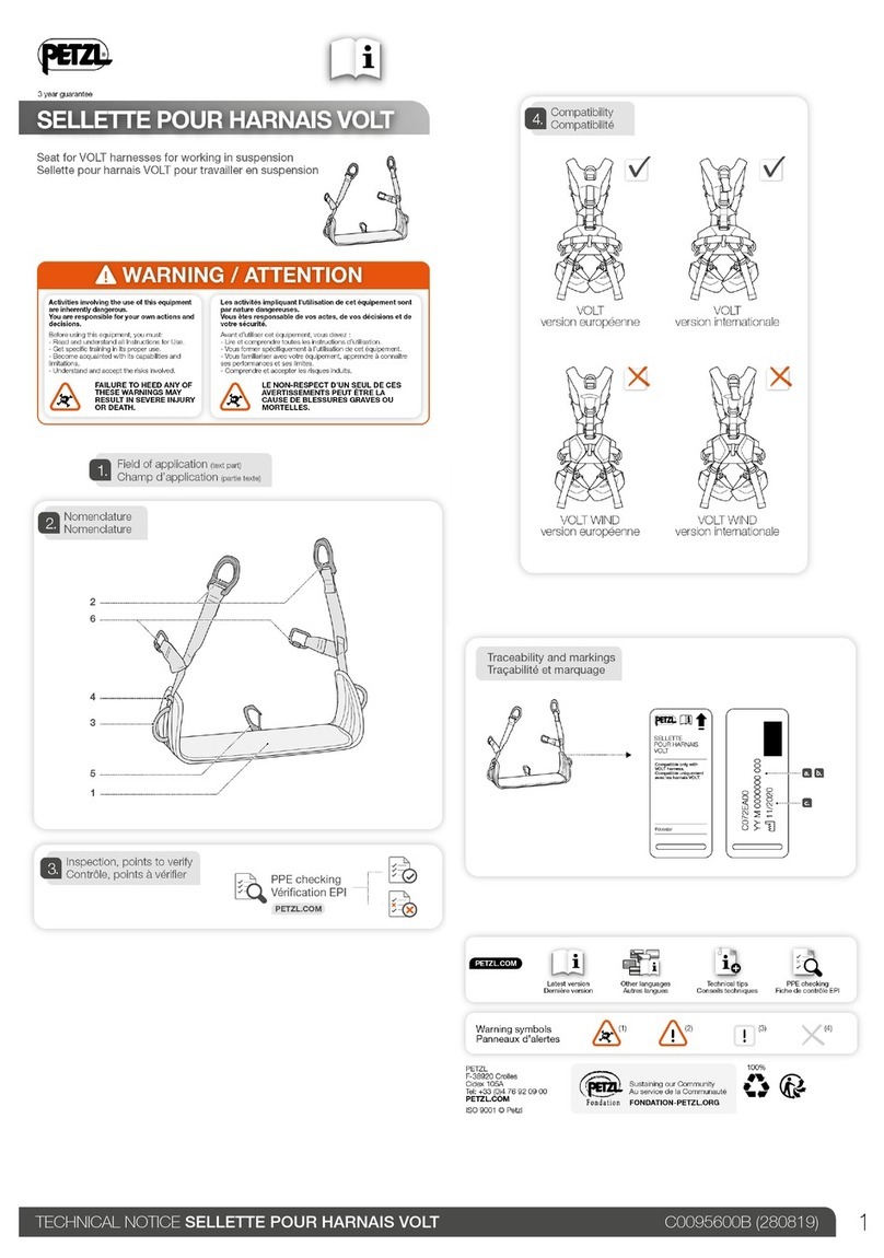 Petzl C072EA00 TECHNICAL NOTICE