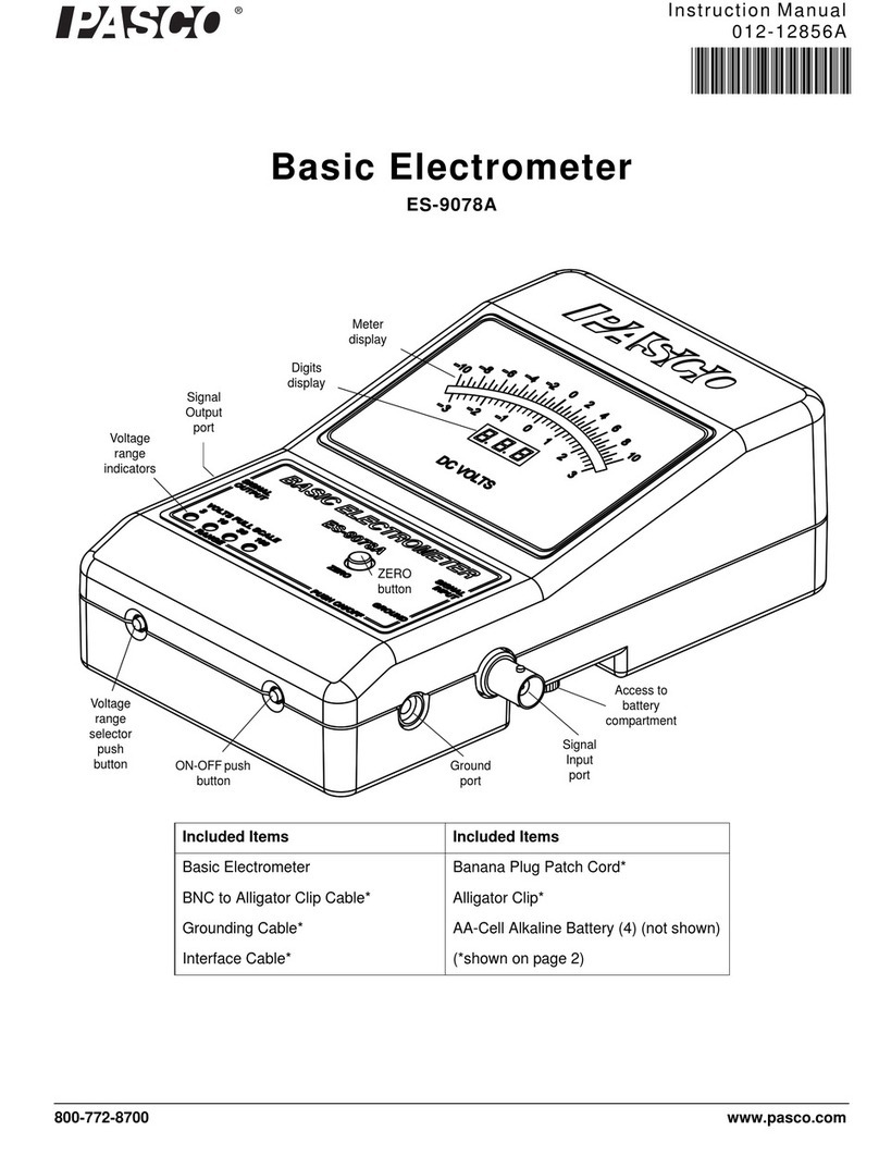 PASCO ES-9078A User manual PASCO ES-9078A User manual