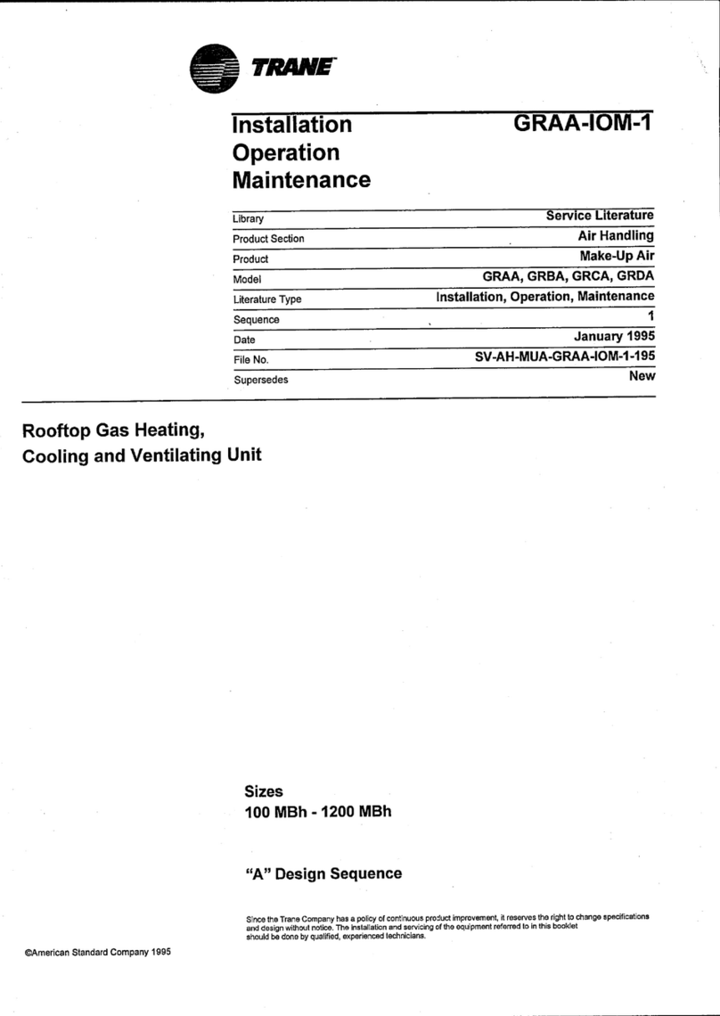 Trane GRAA Owner's manual