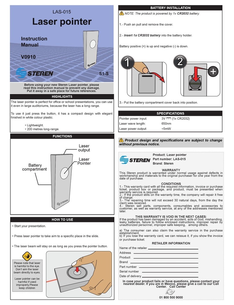 Steren LAS-015 instruction manual