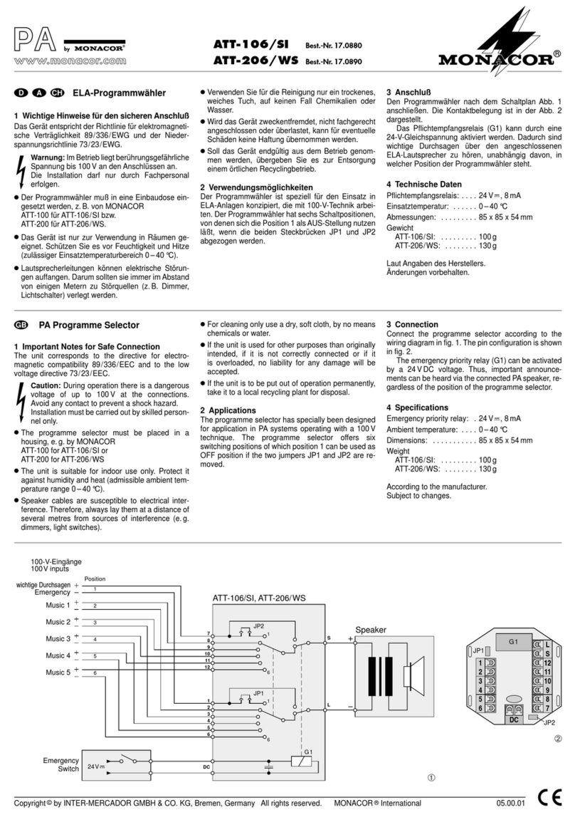 Monacor ATT-106/SI User manual
