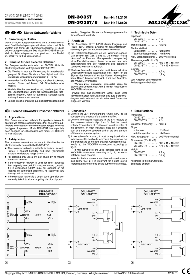 Monacor DN-303ST User manual