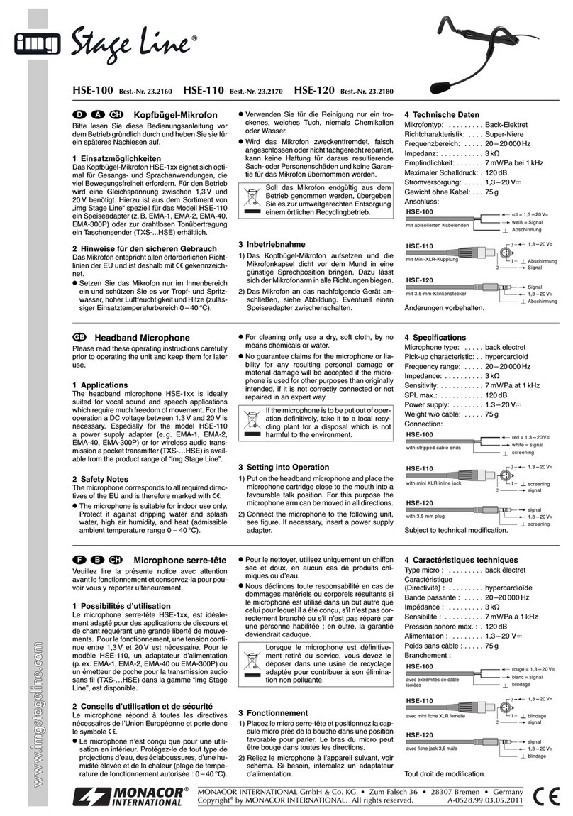 Monacor IMG Stageline HSE-100 quick guide