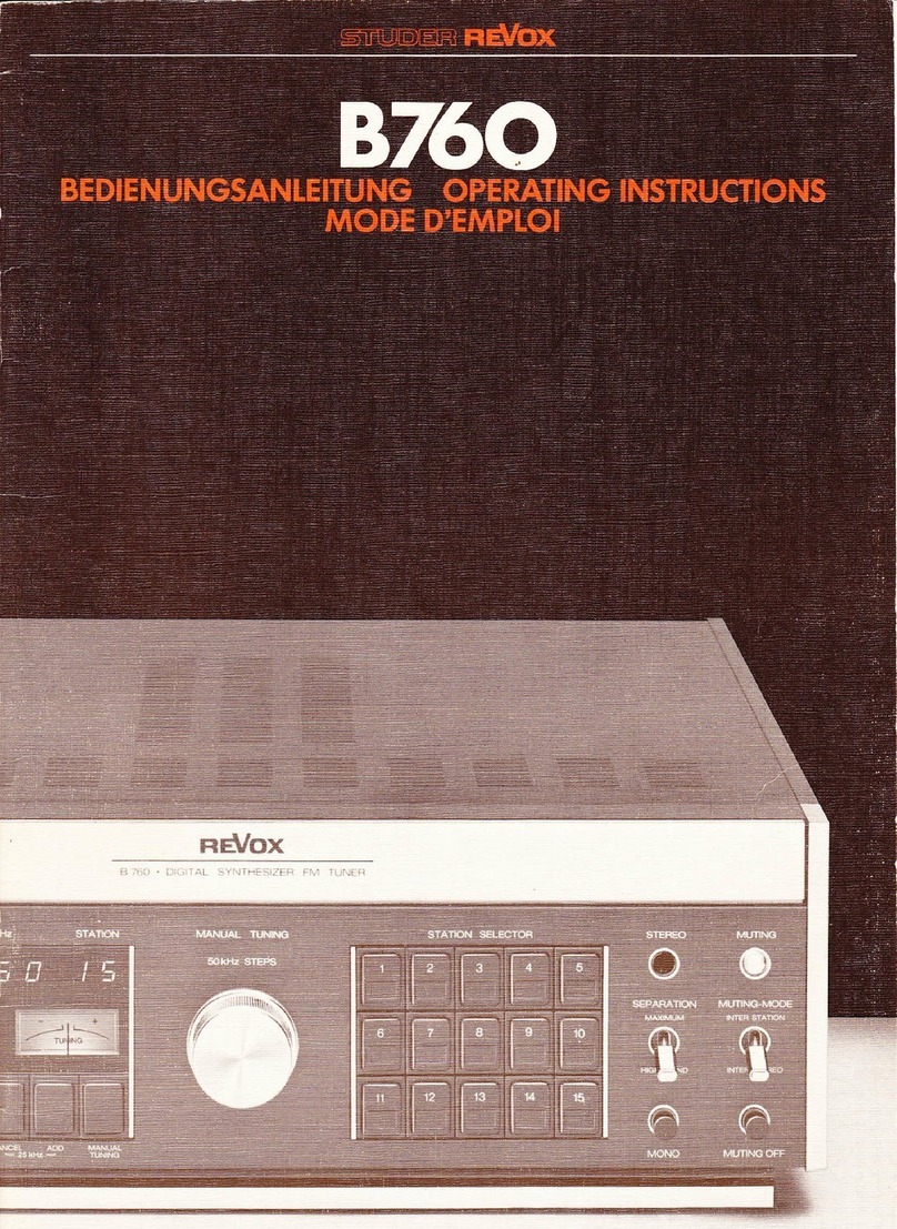 STUDER REVOX B760 operating instructions