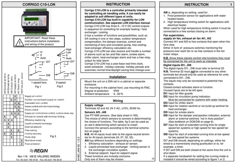 Regin Corrigo C10-LON User manual