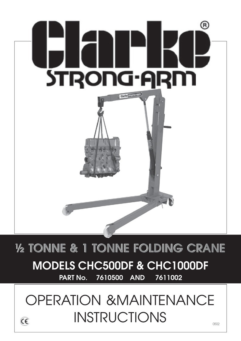 Clarke Strong-Arm CHC500DF Operation & maintenance instructions