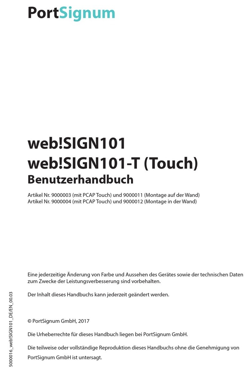 PortSignum web!SIGN101 operating manual