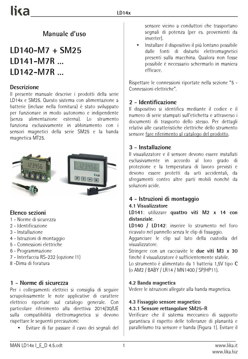 Lika LD14 Series User manual