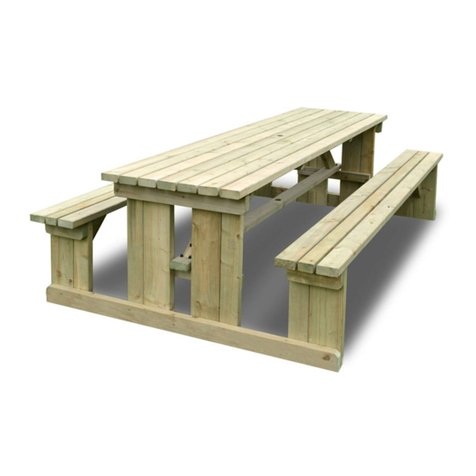 Rutland County Tinwell picnic bench Assembly instructions
