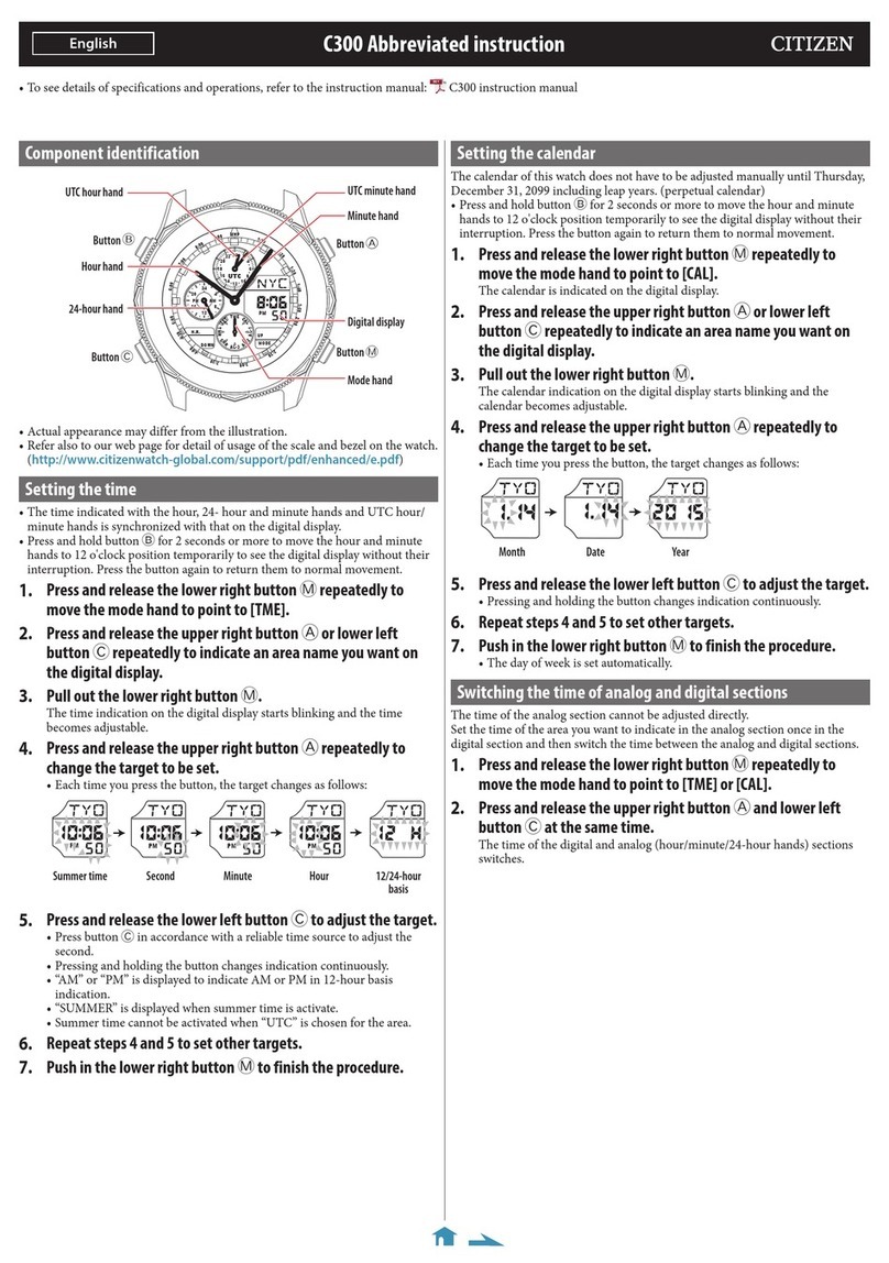 Citizen C300 Abbreviated Instruction