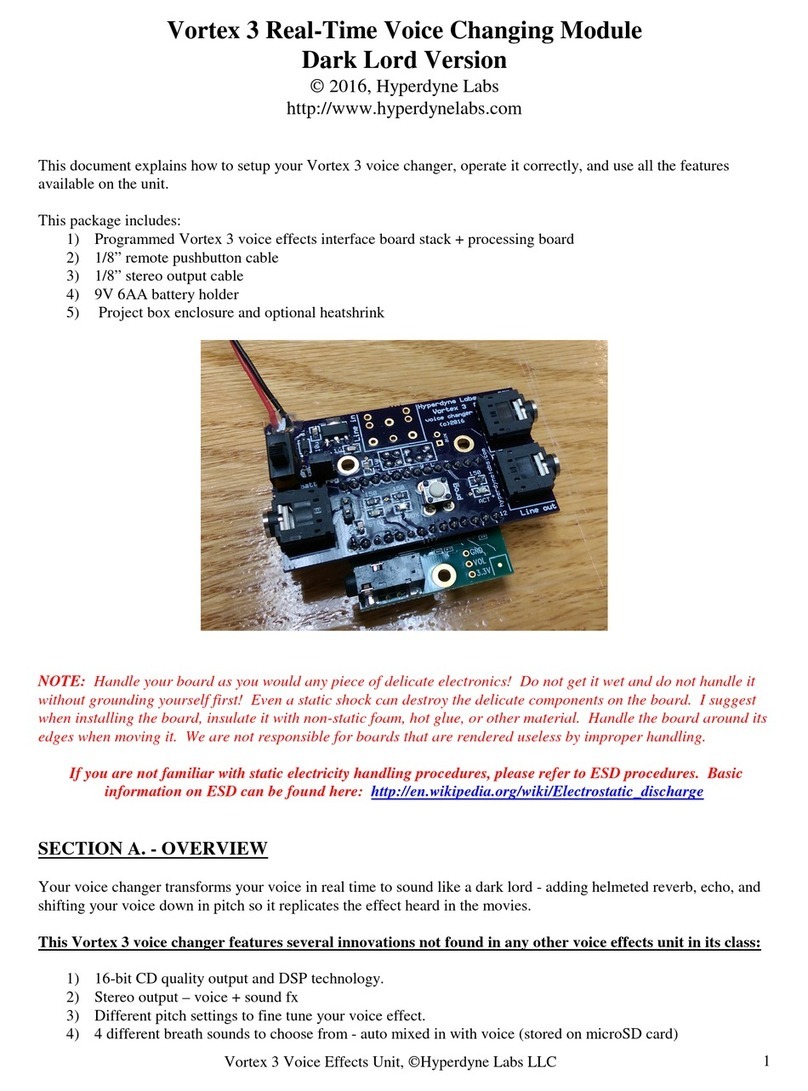 Hyperdyne Labs Vortex 3 Dark Lord User manual