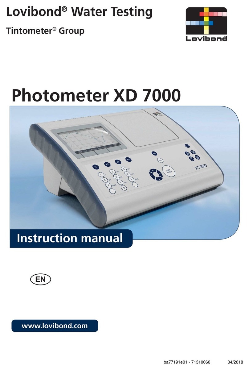 Tintometer Lovibond XD 7000 User manual