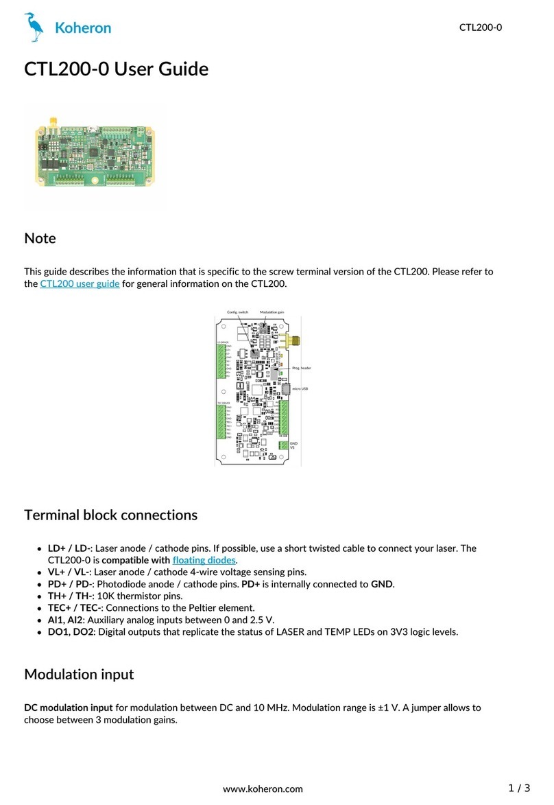 Koheron CTL200-0 User manual