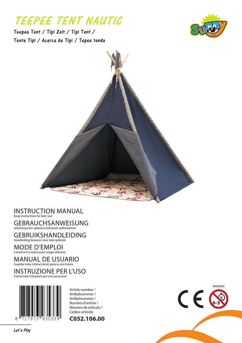 Pragma Sunny TEEPEE TENT NAUTIC instruction manual