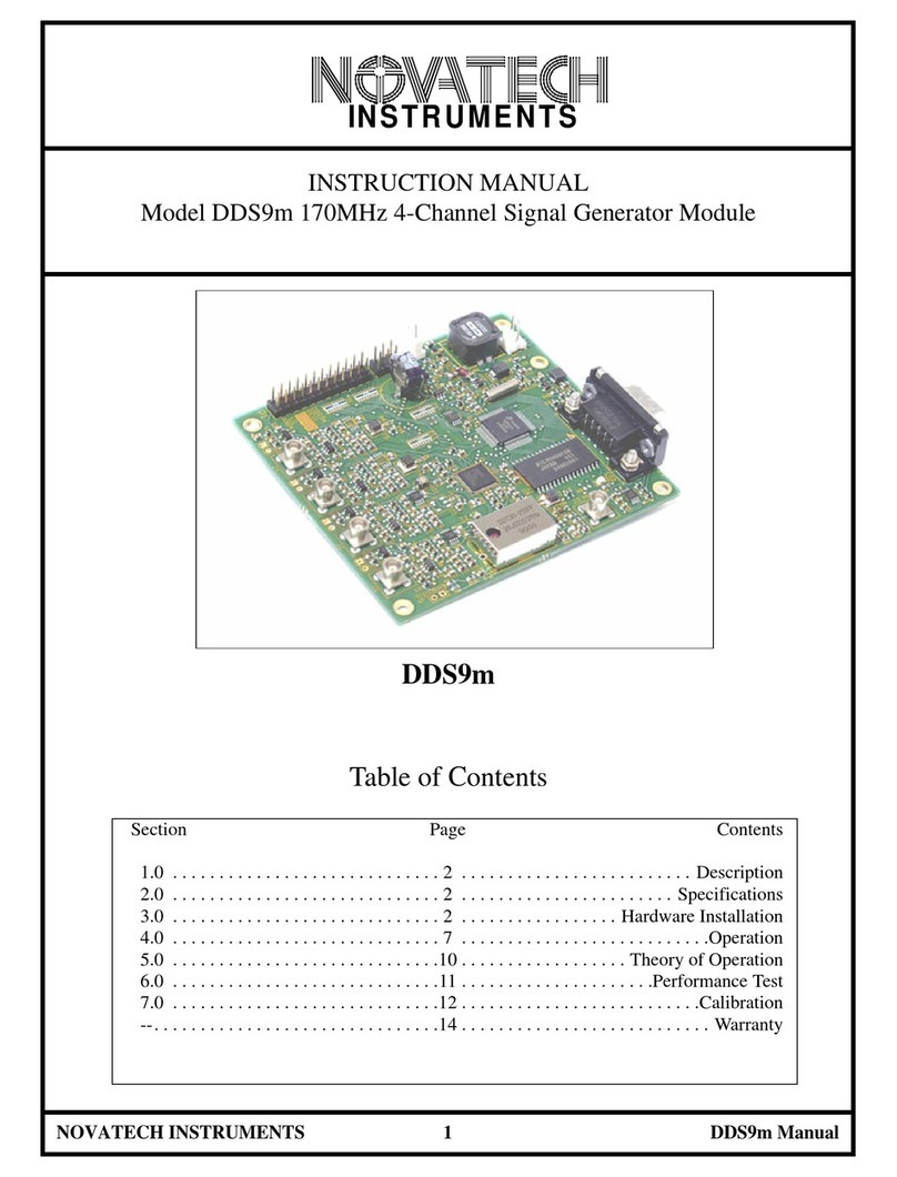 Novatech DDS9m instruction manual