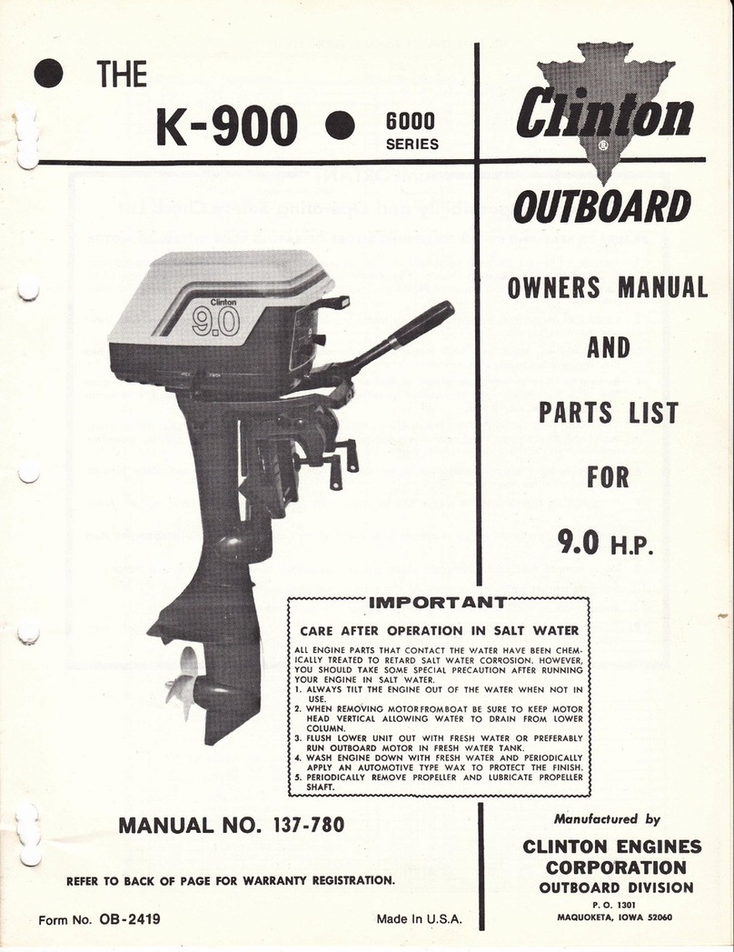Clinton 6000 Series Owner's manual and parts list