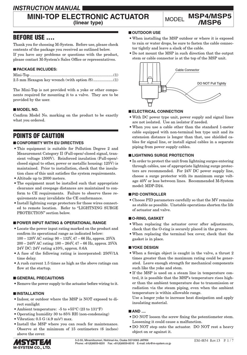 M-system MSP4 User manual