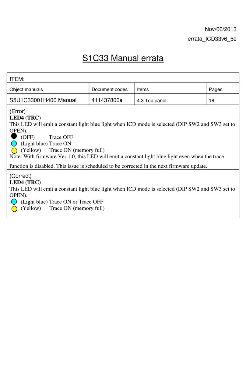 Epson S5U1C33001H User manual Epson S5U1C33001H User manual