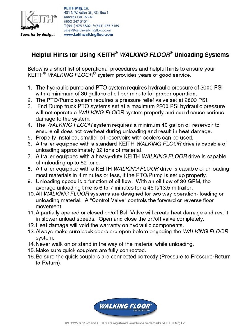 Keith WALKING FLOOR Helpful hints