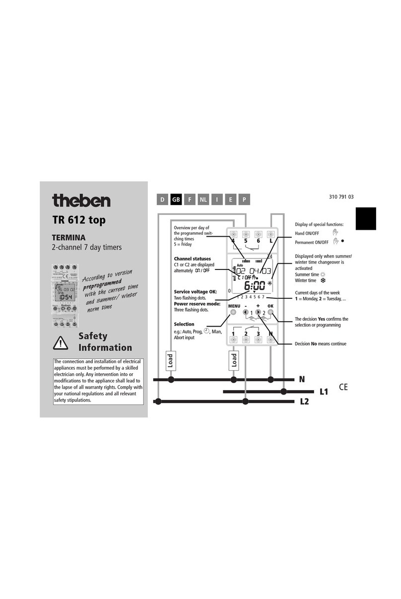 Timeguard Theben Termina TR 612 top User manual