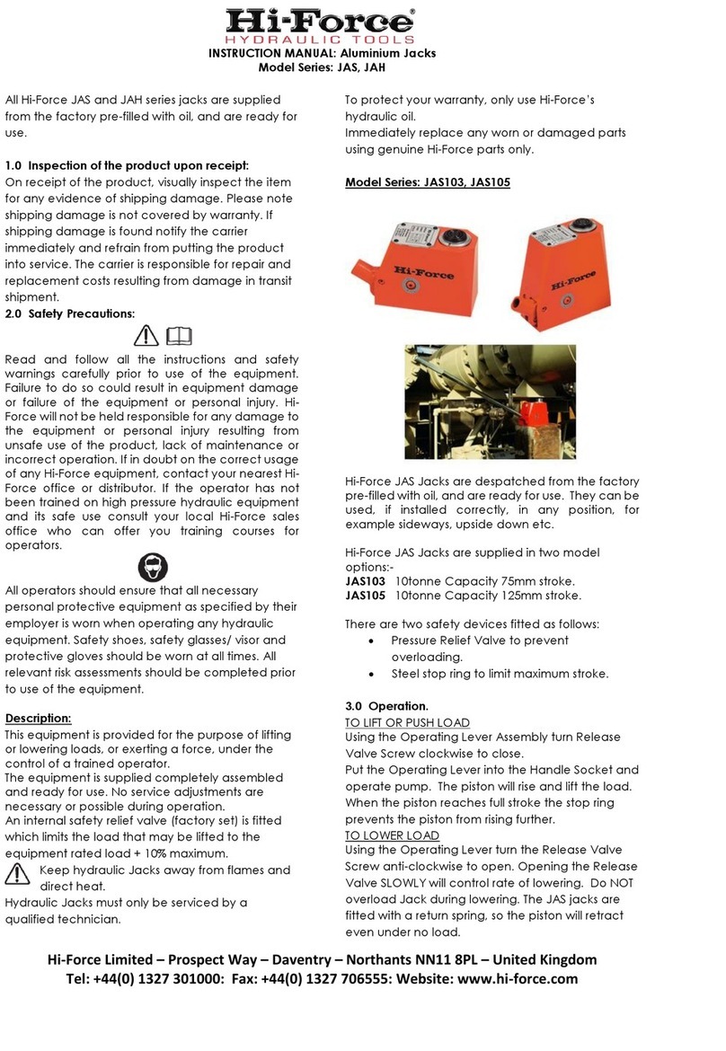 Hi-Force JAS Series instruction manual