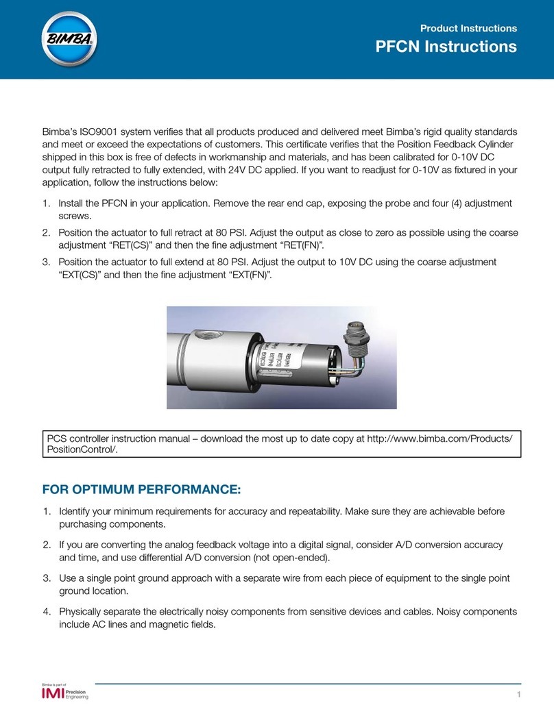 IMI Bimba PFCN Product instructions