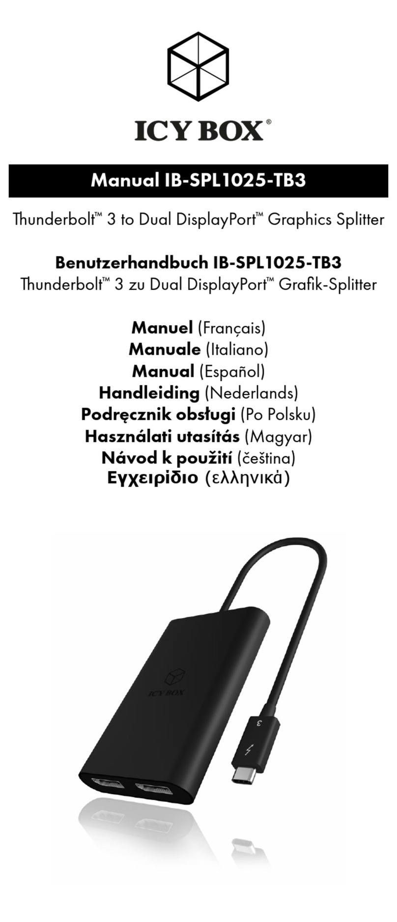 Icy Box IB-SPL1025-TB3 manual