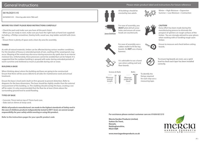 Mercia Garden Products 0619LOG015-V5 User manual Mercia Garden Products 0619LOG015-V5 User manual