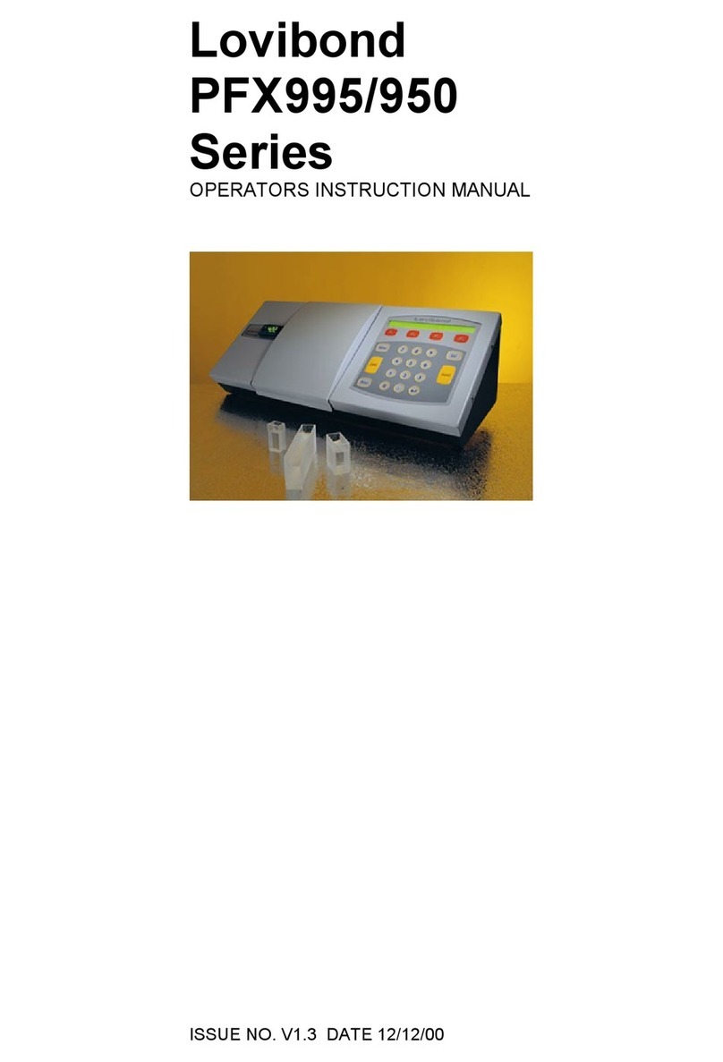 Lovibond PFX995 Series Operator's instruction manual Lovibond PFX995 Series Operator's instruction manual