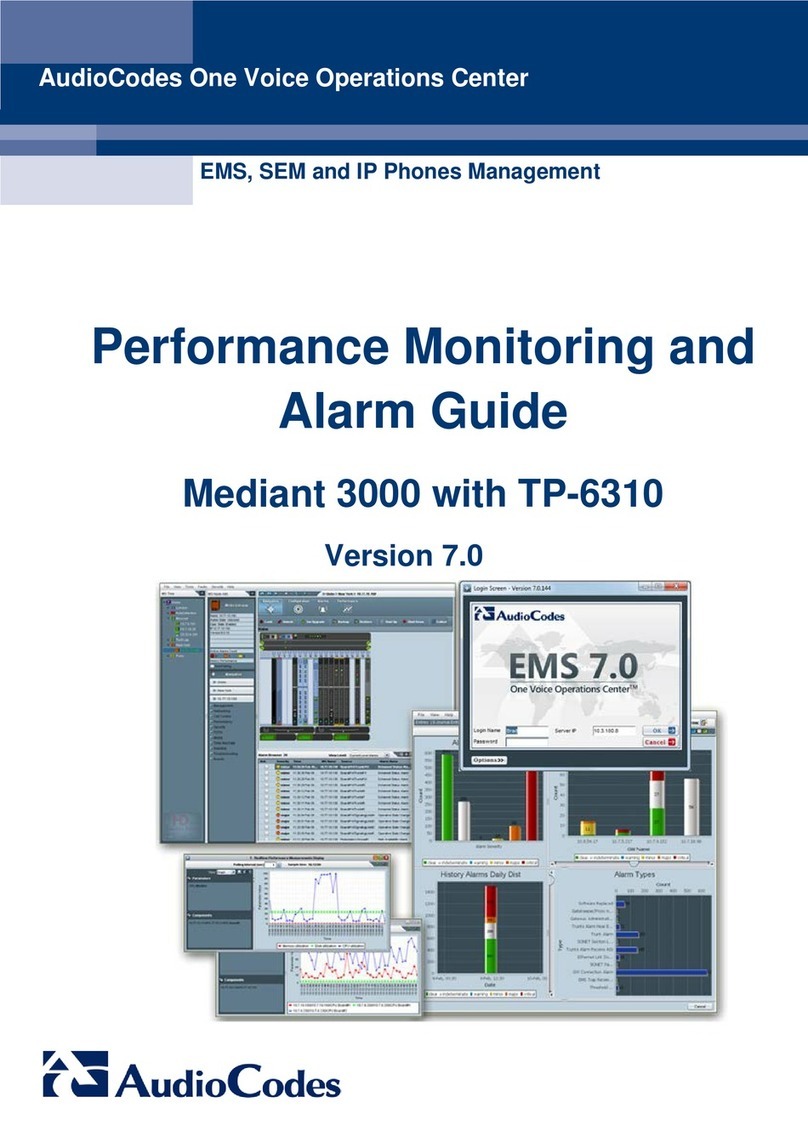 AudioCodes Mediant 3000 TP-6310 Installation and operation manual