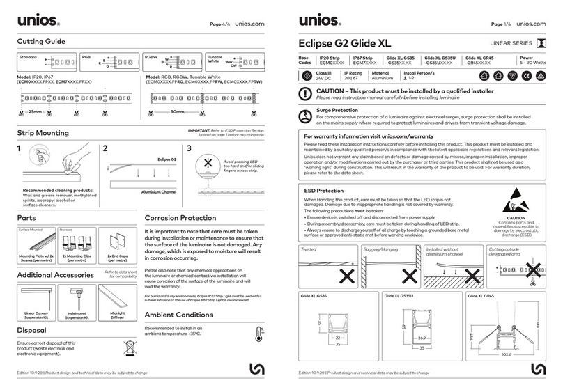 unios LINEAR Series quick start guide