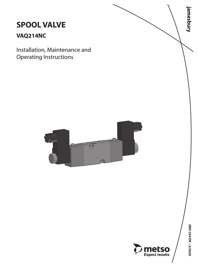 Metso Jamesbury VAQ214NC Series Operating and maintenance manual