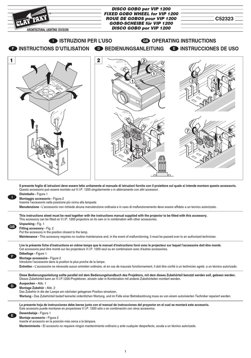 Claypaky C52323 User manual