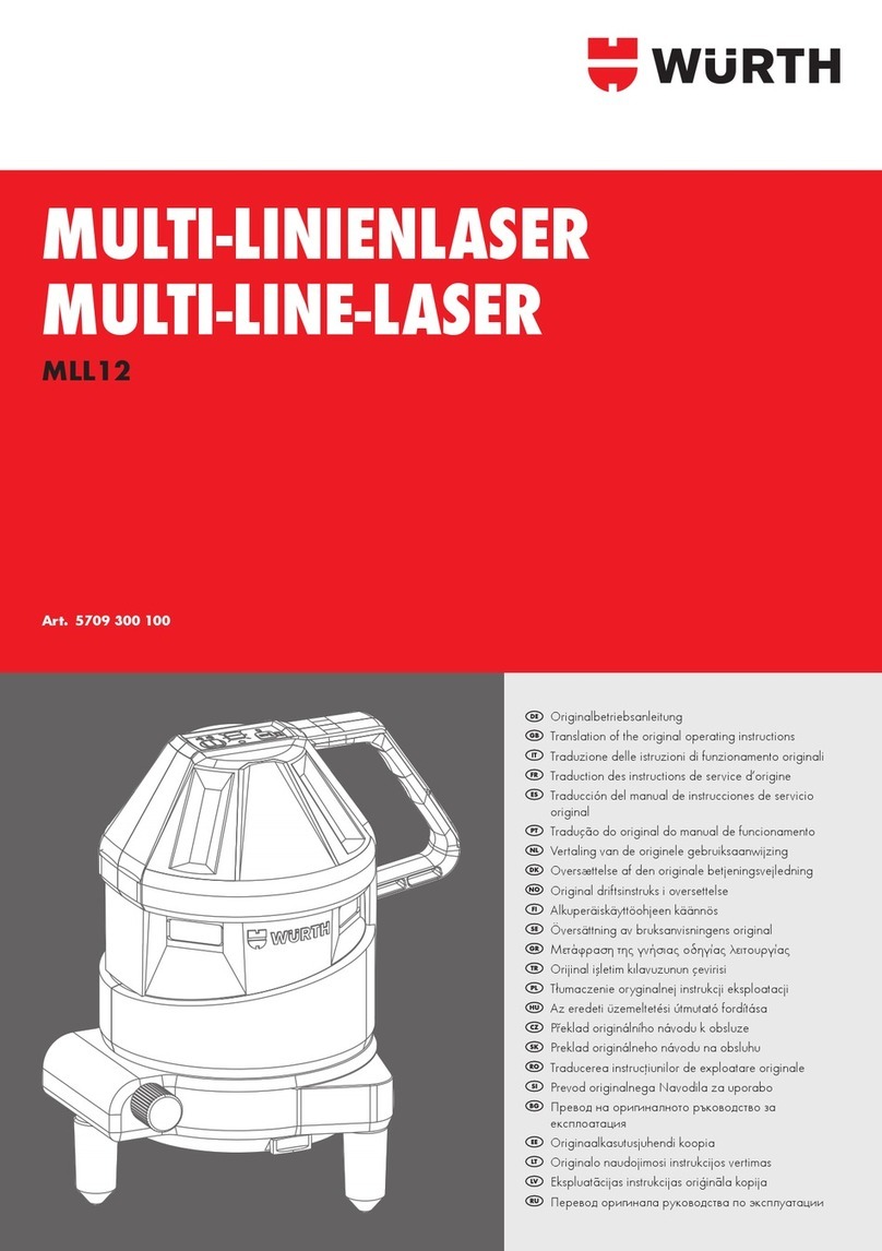 Würth MLL12 Translation of the original operating instructions