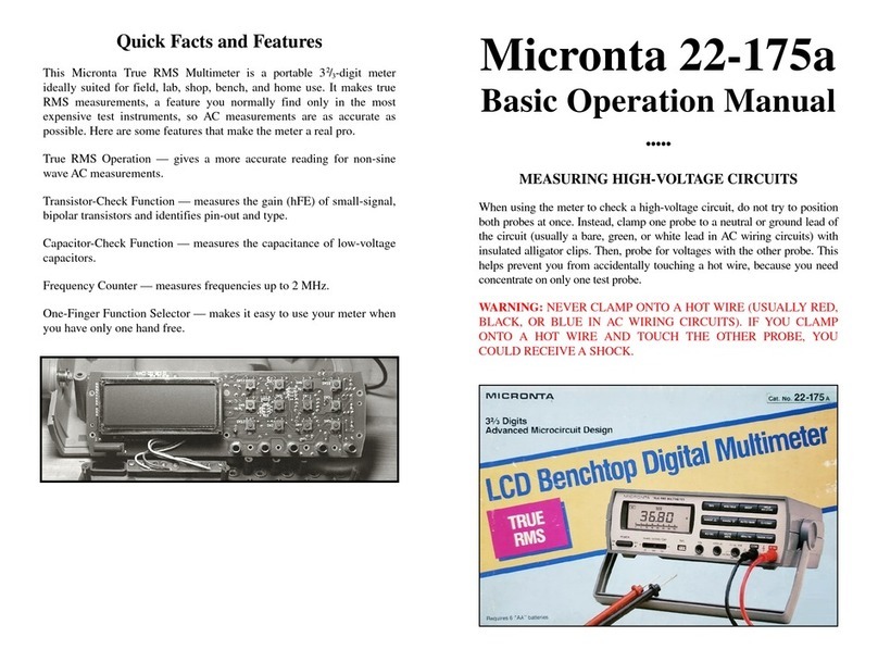 Micronta 22-175a Basic operation manual
