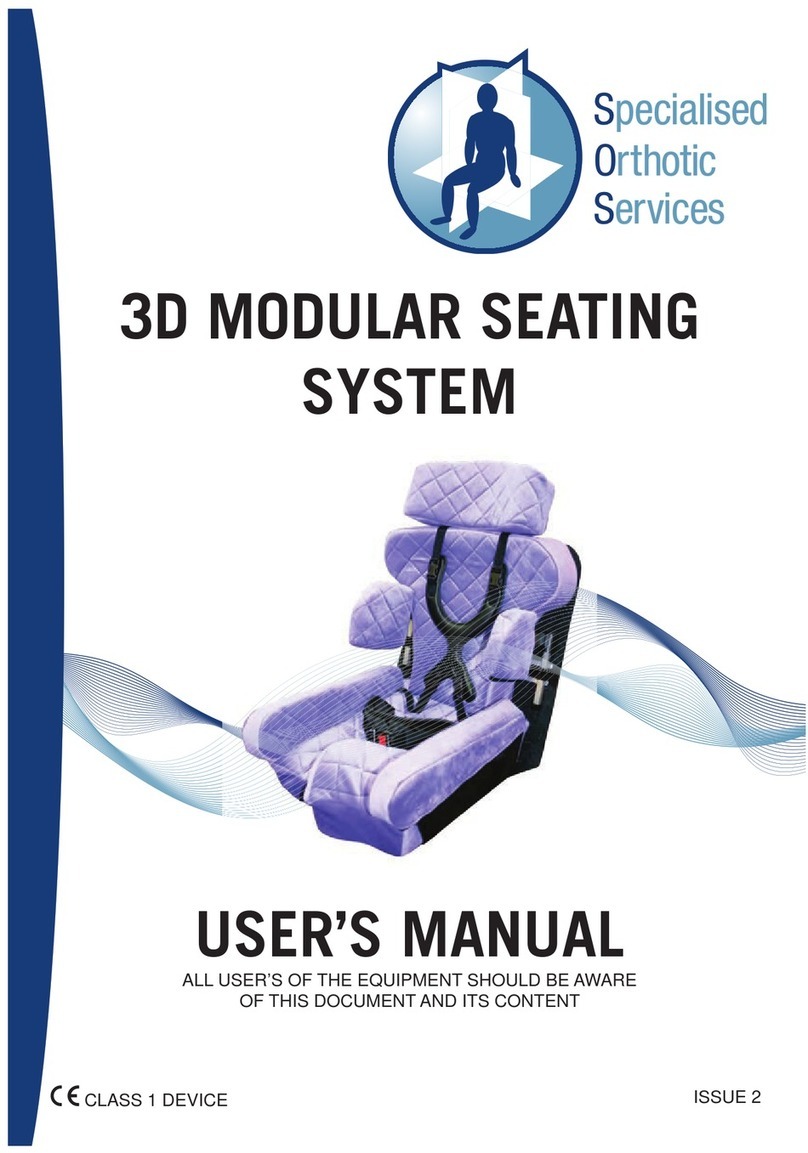 Specialised Orthotic Services 3D MODULAR SEATING SYSTEM User manual Specialised Orthotic Services 3D MODULAR SEATING SYSTEM User manual