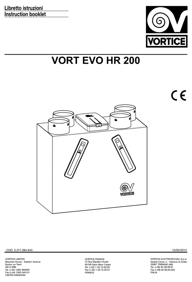 Vortice VORT HR 200 User manual