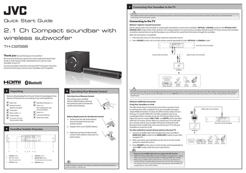 JVC TH-D258B User manual