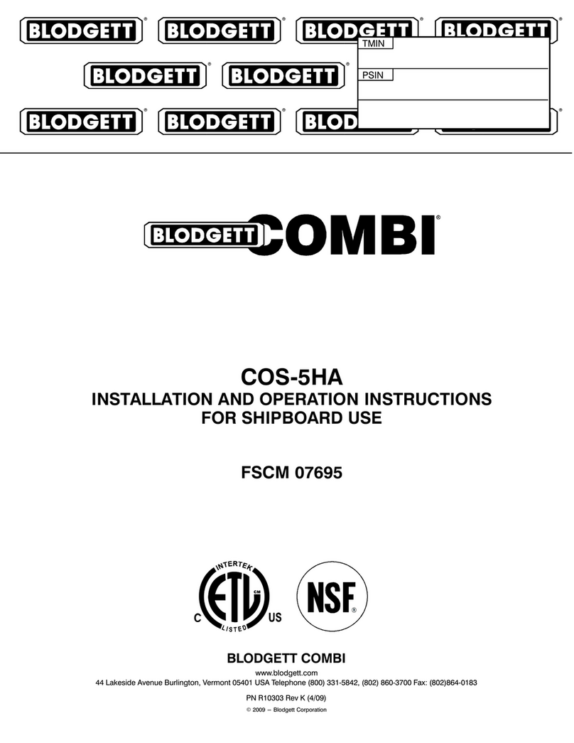 Blodgett Combi COS-5H User manual Blodgett Combi COS-5H User manual