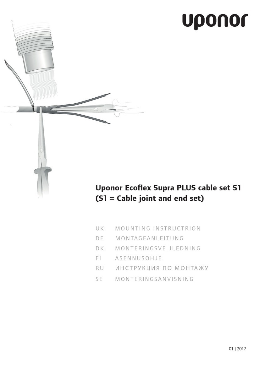 Uponor Ecoflex Supra PLUS cable set S1 Mounting instruction
