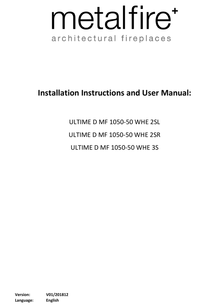 Metalfire ULTIME D MF 1050-50 WHE 2SL Installation instructions and user manual