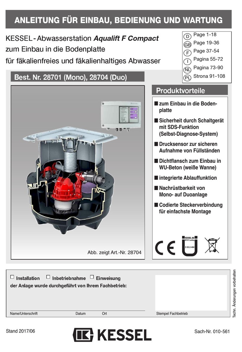 Kessel 28701 Installation and operation manual